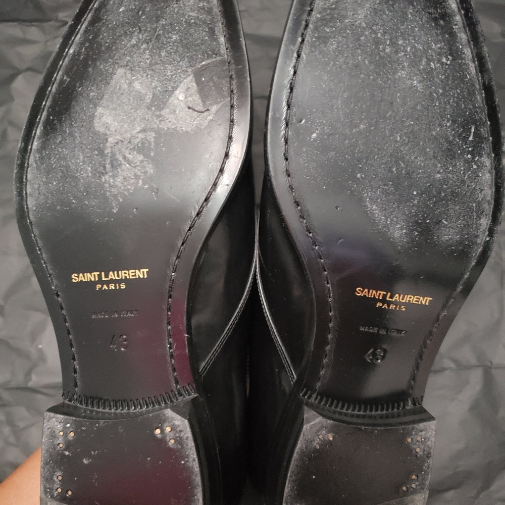 **SOLD***Saint Laurent Black Montaigne 25 Derby Shoe Mens Size 43 - Picture 9 of 10